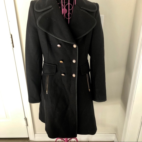 Zara Jackets & Blazers - Zara black double breasted wool coat . Size XS